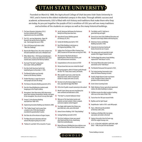 Utah State University Puzzle | Utah State Aggies